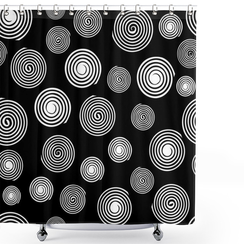 Personality  Seamless Pattern With Spiral Ornament Shower Curtains