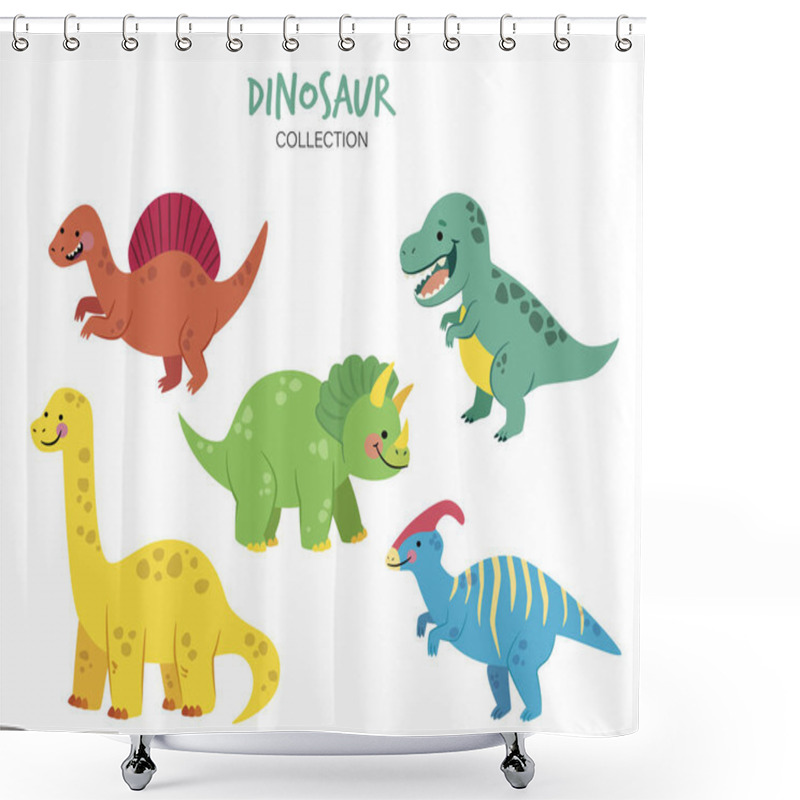 Personality  Variety Of Cute Dinosaur Set Shower Curtains