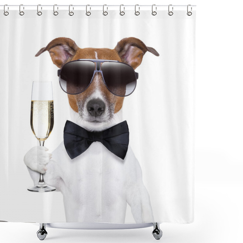 Personality  Cheers Dog Shower Curtains