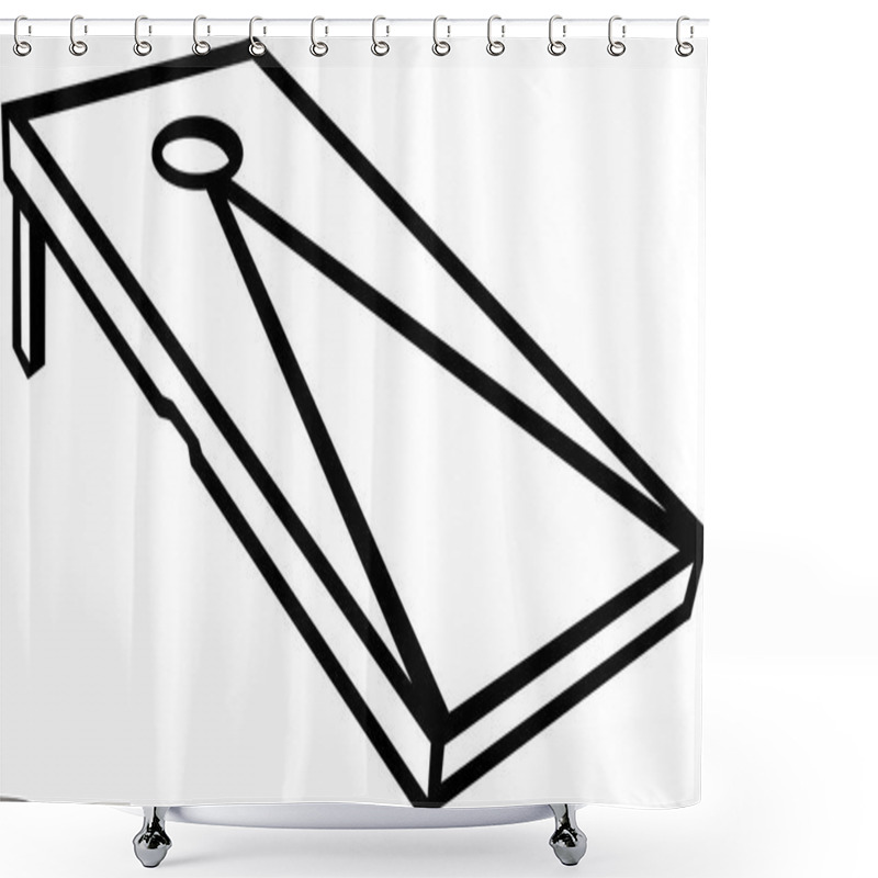 Personality  Cornhole Game Vector Shower Curtains