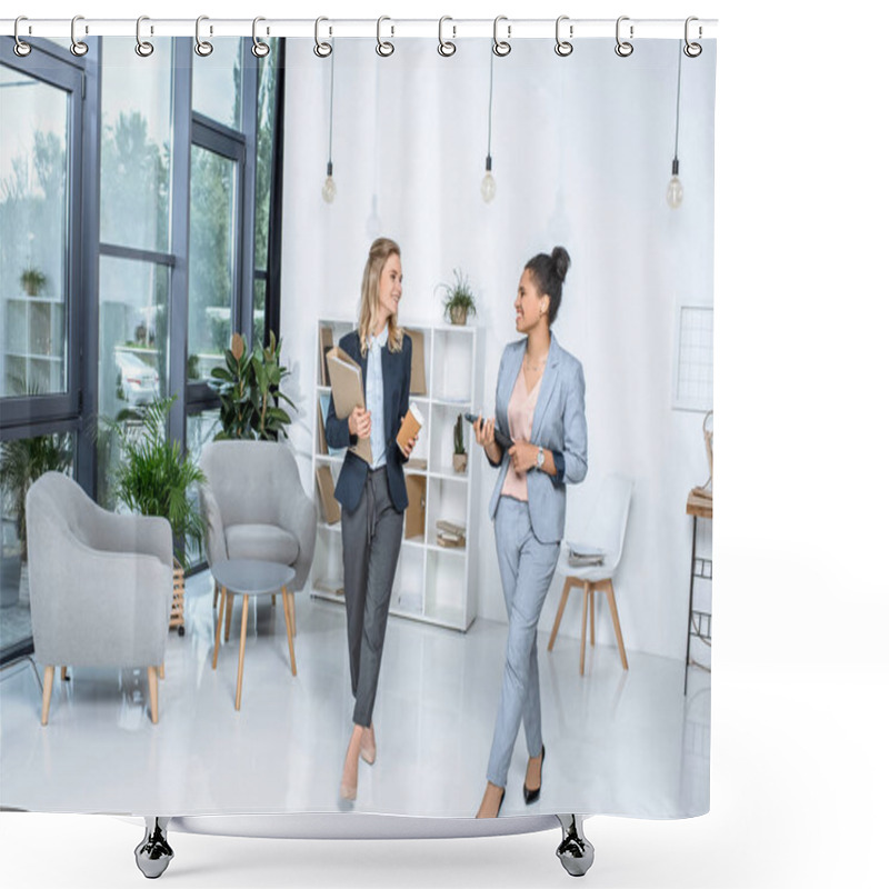 Personality  Multicultural Businesswomen In Office Shower Curtains