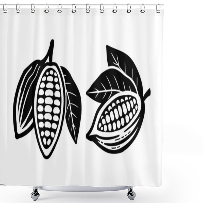 Personality  Cocoa Beans Icon. Isolated On A White Background Shower Curtains