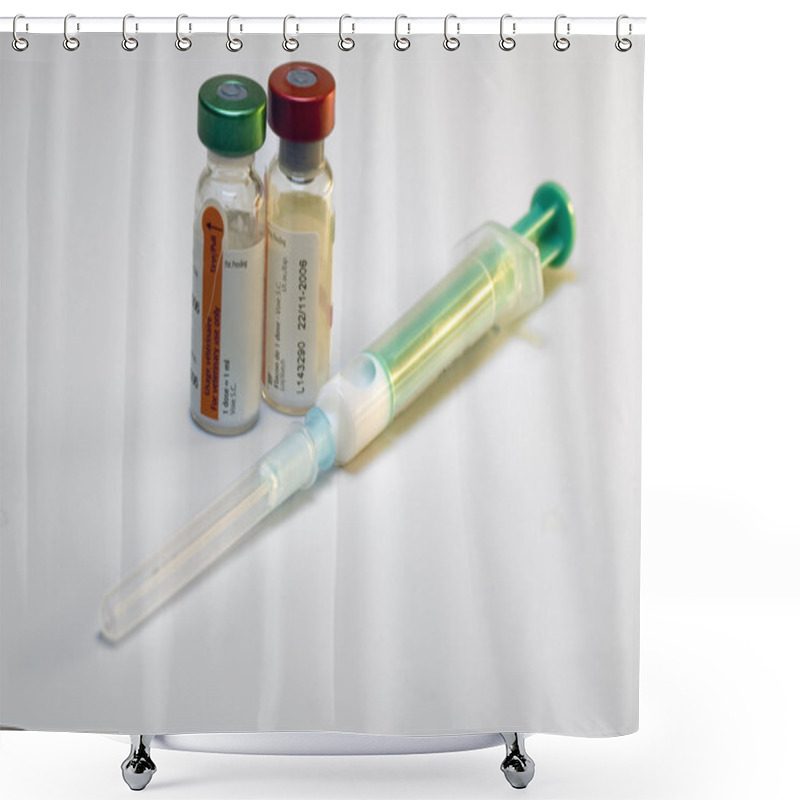 Personality  Ampules And Syringe Shower Curtains