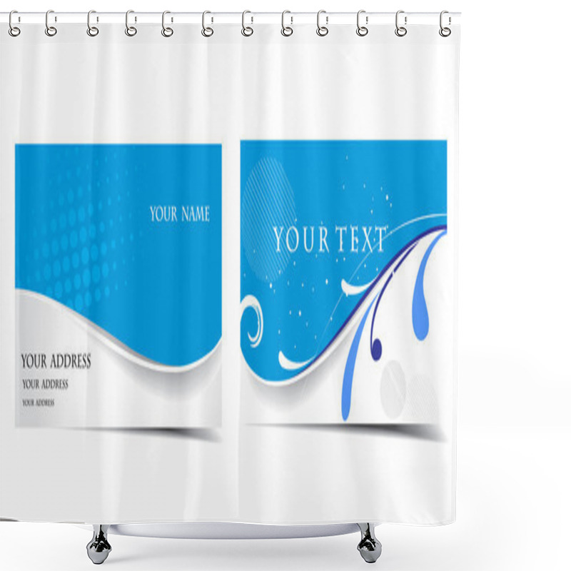 Personality  Vector Business Card Set Shower Curtains