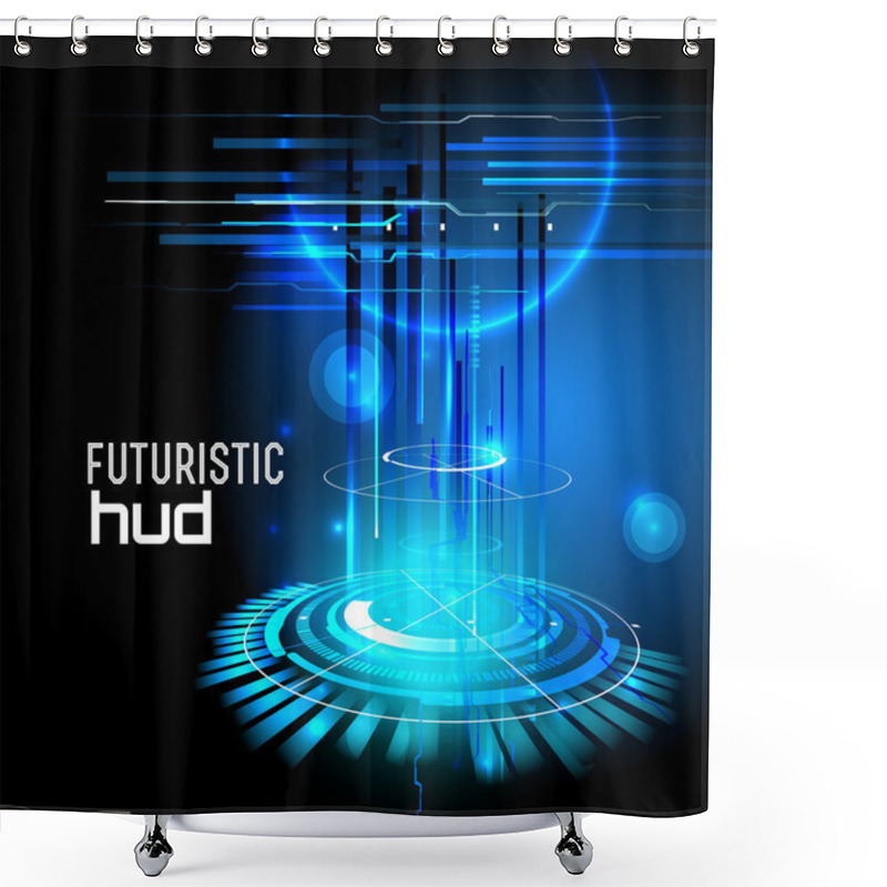 Personality  Sci Fi Futuristic User Interface Shower Curtains