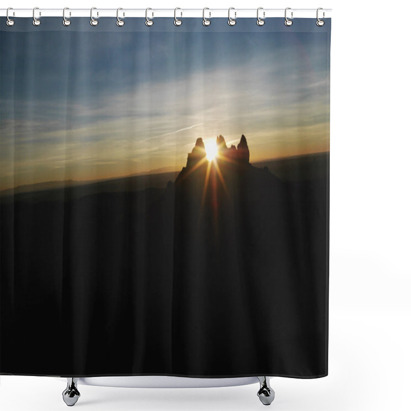 Personality  Sunrise Monument Valley. Shower Curtains