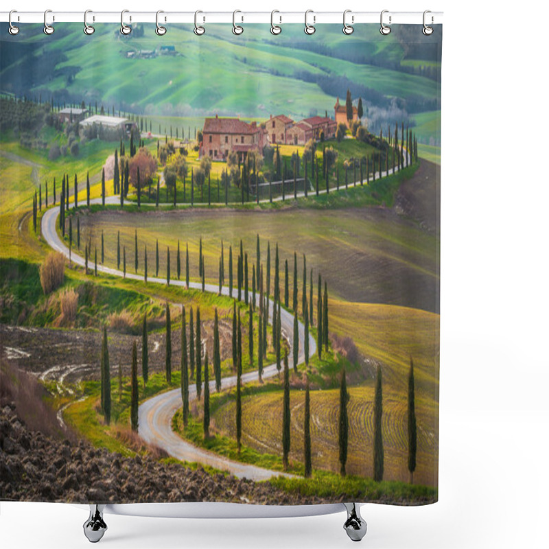 Personality  Sunny Fields In Tuscany, Italy Shower Curtains