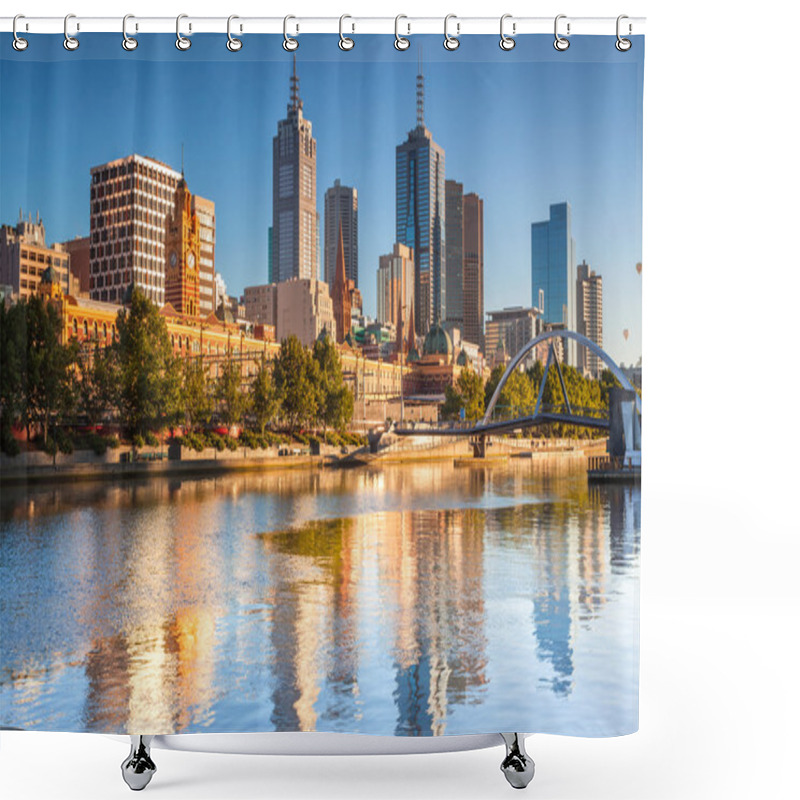 Personality  Melbourne Skyline Shower Curtains