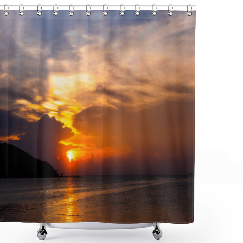 Personality   Sunset Time And Sky Above The Sea Shower Curtains