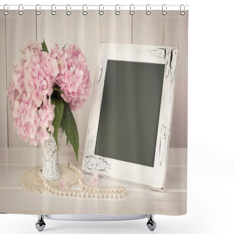 Personality  Hortense In Retro Vase With Pearl Necklace And Photo Frame In Sh Shower Curtains