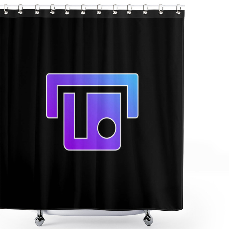 Personality  Atm Blue Gradient Vector Icon Shower Curtains