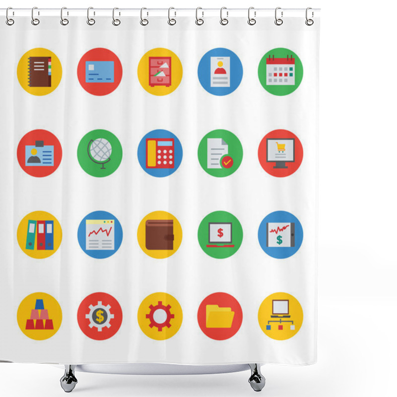 Personality  Business And Finance Vector Icons 4 Shower Curtains