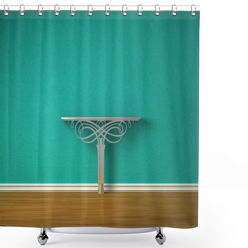 Personality  Alone Console-table In Minimalist Interior Shower Curtains