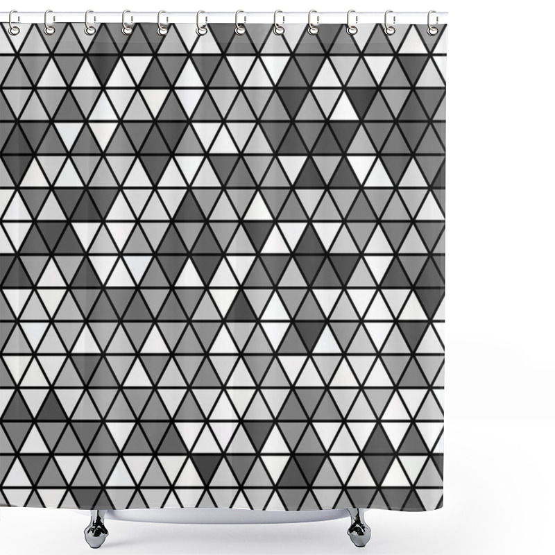 Personality  Retro Geometrical Triangle Pattern Background Shower Curtains