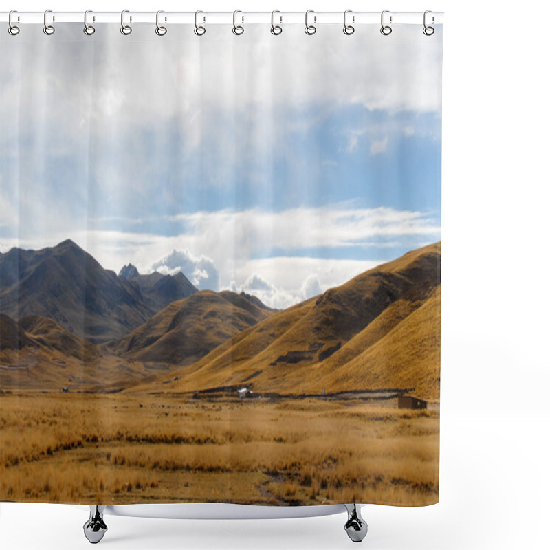 Personality  View Along The Cusco-Puno Road, Peru Shower Curtains