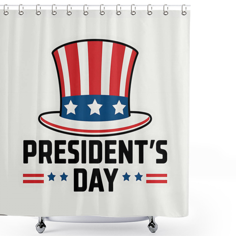 Personality  President's Day Hat With Patriotic Design Shower Curtains