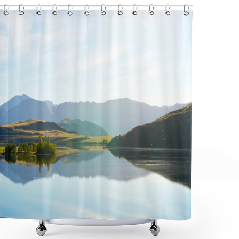 Personality  New Zealand Alps And Lake Shower Curtains