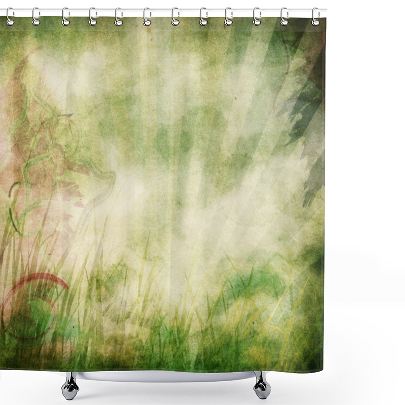 Personality  Grunge Background With Rays Shower Curtains