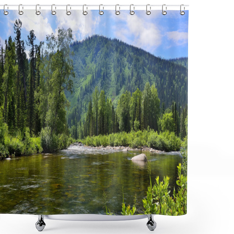 Personality  Mountain River Shower Curtains