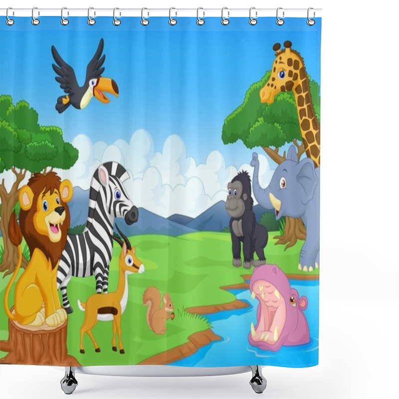 Personality  African Animals Shower Curtains