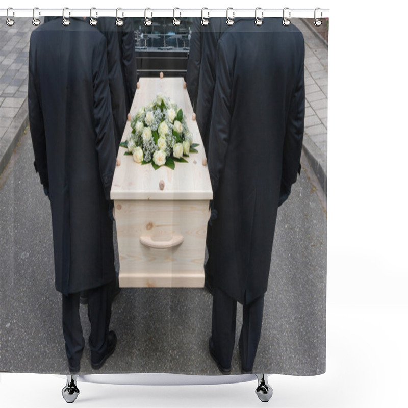 Personality  Bearers With Coffin Shower Curtains