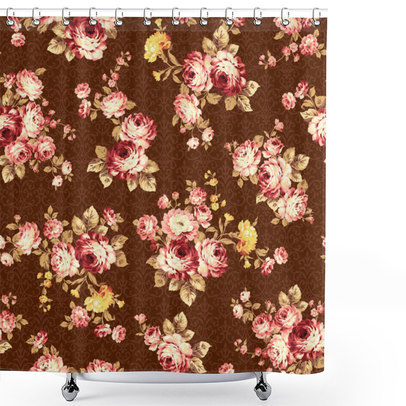 Personality  Rose Flower Pattern, Shower Curtains