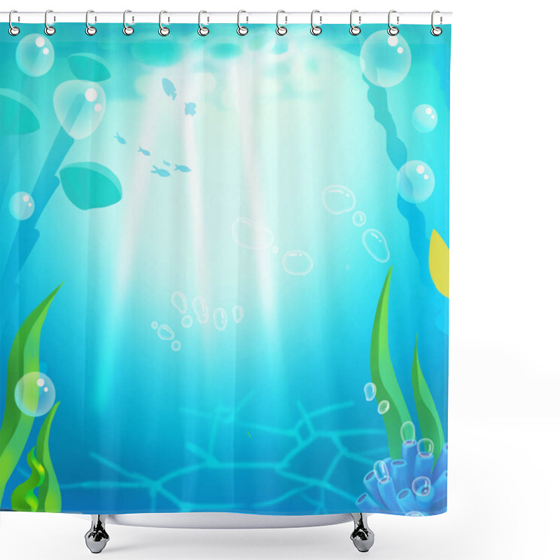 Personality  Simple Underwater Background Shower Curtains