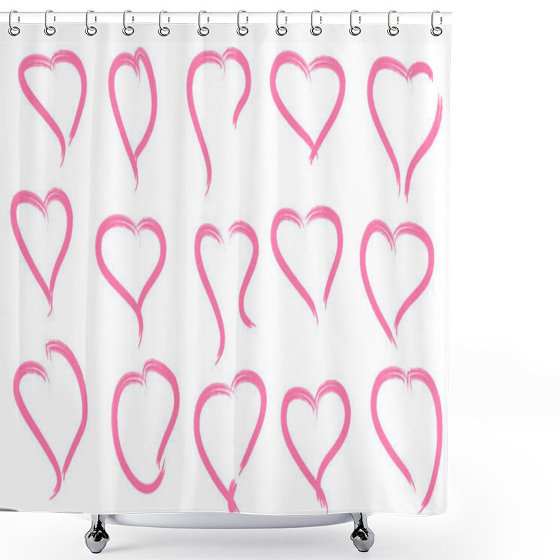 Personality  Scribble Hearts Set Shower Curtains