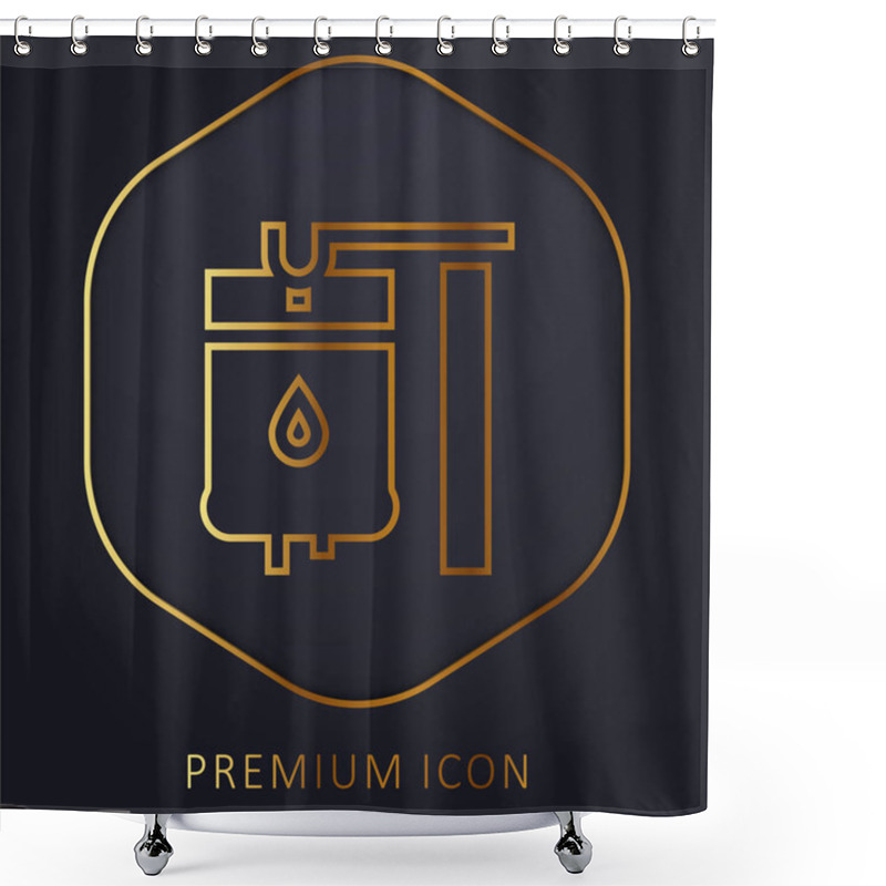 Personality  Blood Golden Line Premium Logo Or Icon Shower Curtains