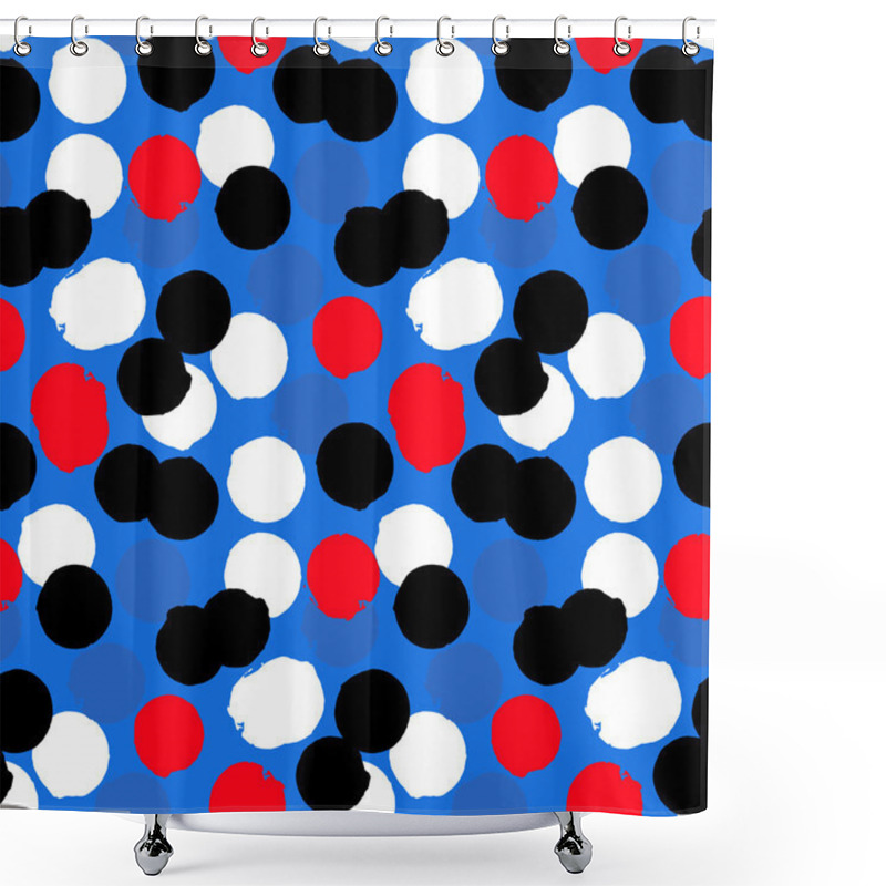 Personality  Ditsy Vector Polka Dot Pattern Shower Curtains