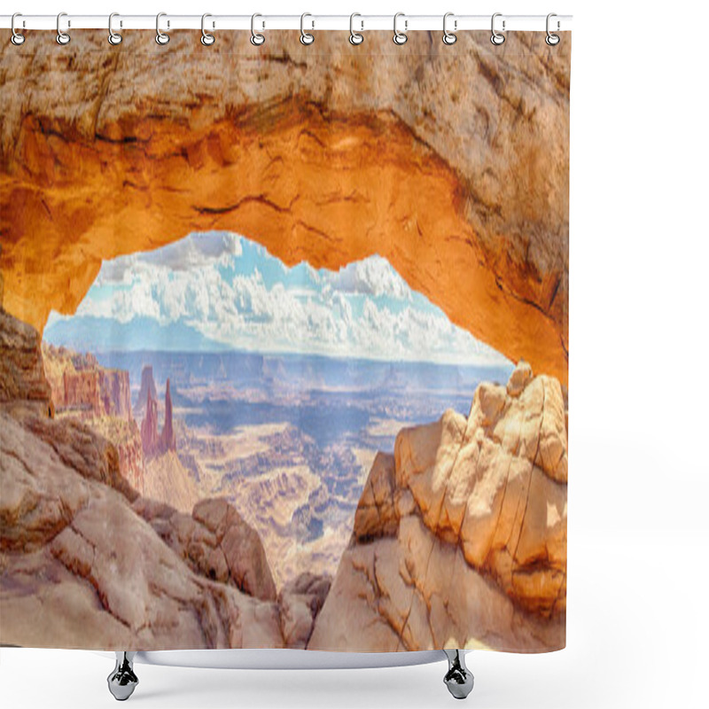 Personality  Mesa Arch At Sunrise, Canyonlands National Park, Utah, USA Shower Curtains