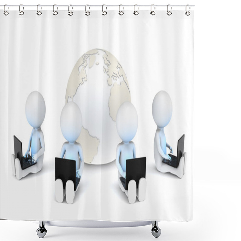 Personality  Networking Shower Curtains