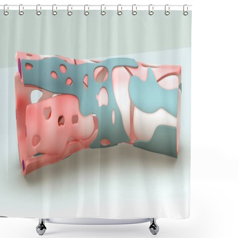 Personality  Capillary Walls With Cells Shower Curtains