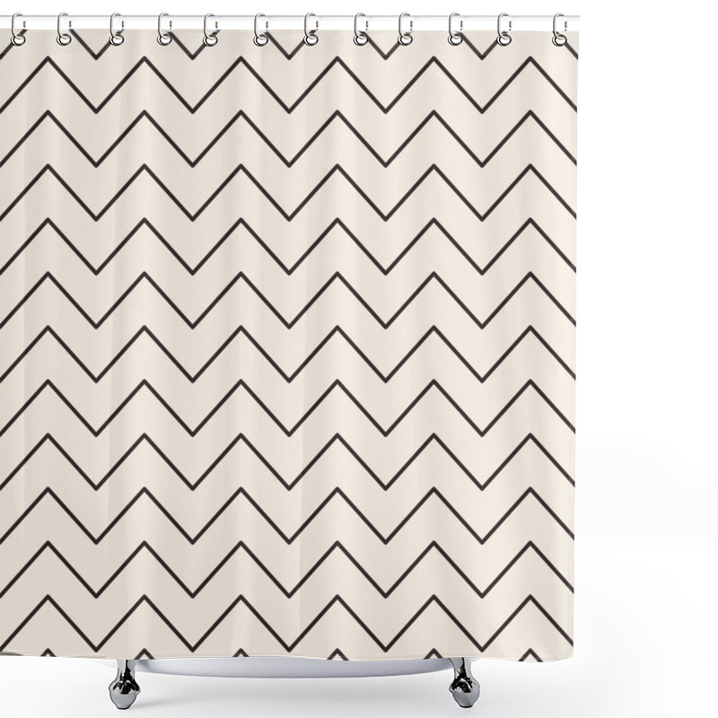 Personality  Stripped Geometric Seamless Pattern. Shower Curtains