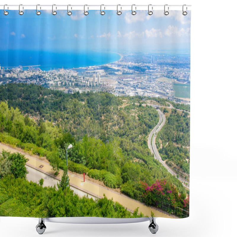 Personality  View Of The Bay Of Haifa Shower Curtains