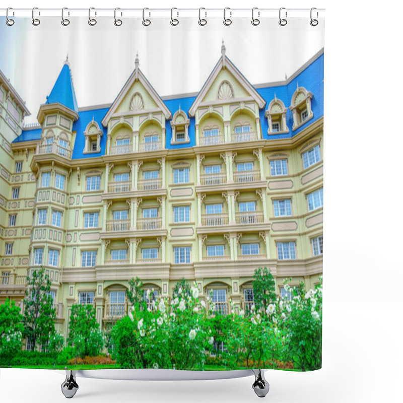 Personality  CHIBA, JAPAN: View Of Tokyo Disneyland Hotel Located In Tokyo Disney Resort, Urayasu, Chiba, Japan Shower Curtains