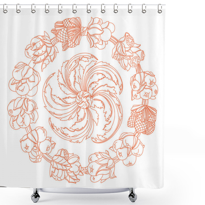 Personality  Horn Of Plenty. Shower Curtains