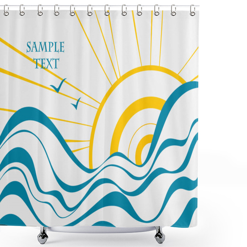 Personality  Sea And Sun Shower Curtains