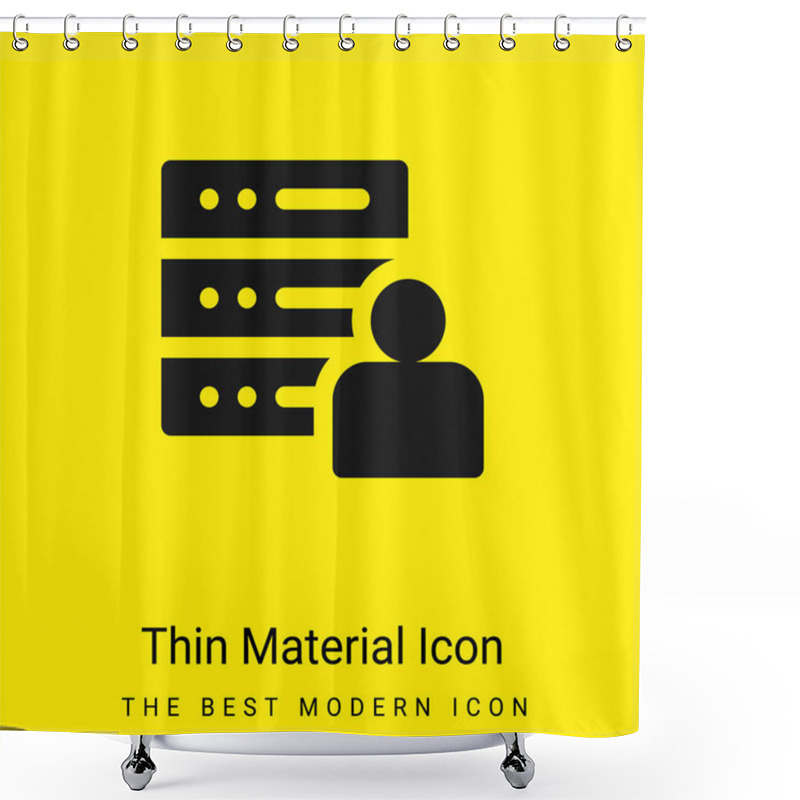 Personality  Admin Minimal Bright Yellow Material Icon Shower Curtains