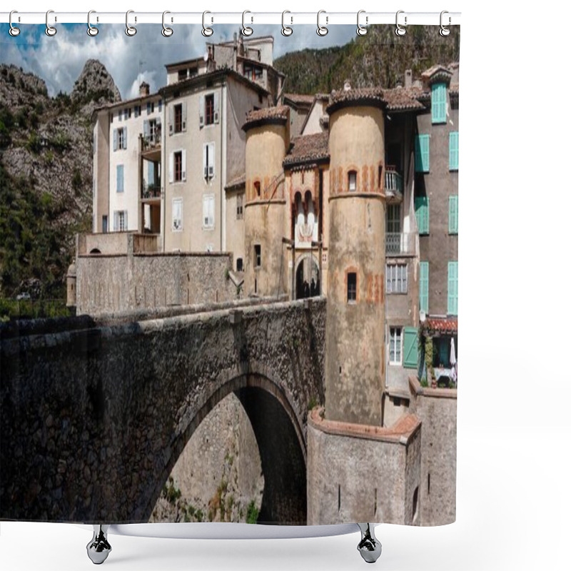 Personality  An Enchanting Shot Of The Historical Village Of Entrevaux, France. Shower Curtains