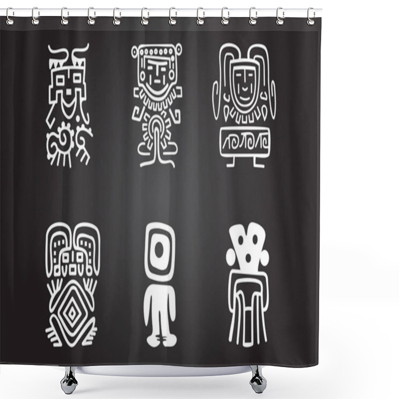 Personality  American Indians Ethnic Symbols Shower Curtains