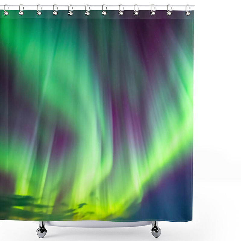 Personality  Northern Lights Aurora.  Aurora Borealis. A Wonderful Night With Northern Lights In Iceland. Icelandic Spiral Northern Lights. Shower Curtains