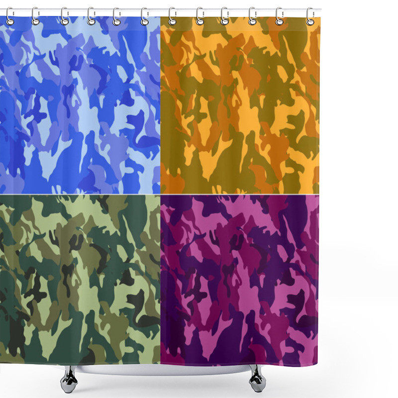 Personality  Camouflage Pattern Shower Curtains