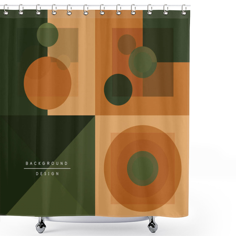 Personality  Neo Memphis Geometric Pattern With Circles, Squares And Lines. Pop Art Abstract Background For Covers, Banners, Flyers And Posters And Other Templates Shower Curtains