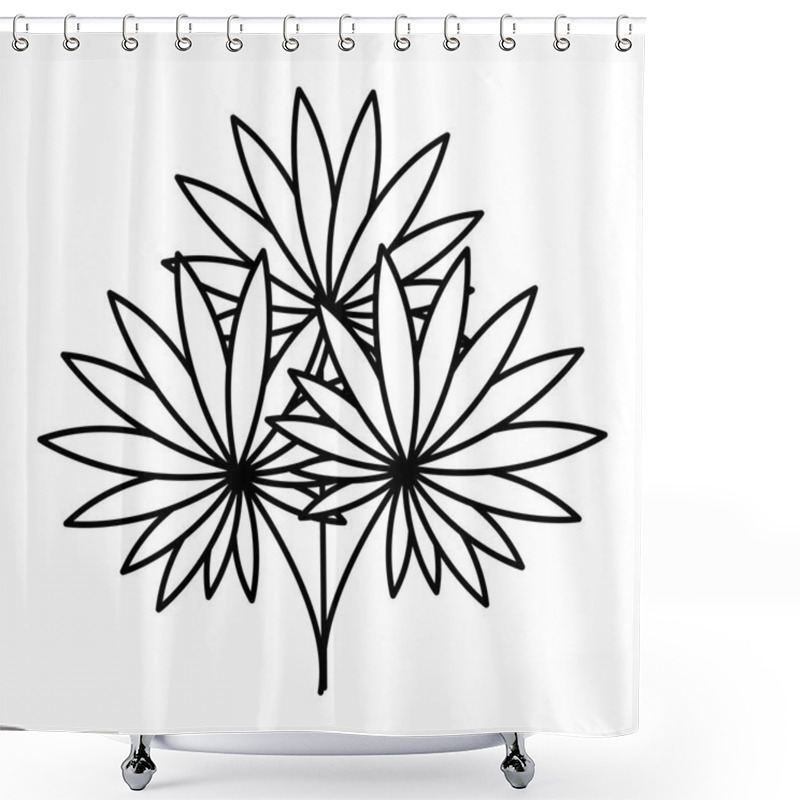 Personality  Exotic And Tropical Leafs Plant Decoration Shower Curtains