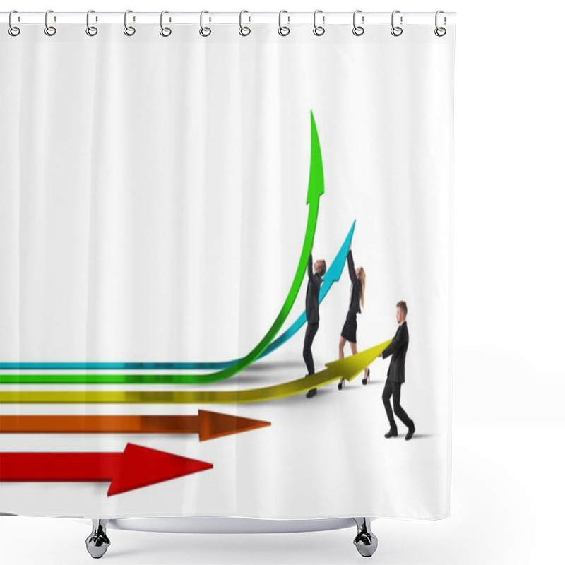 Personality  Business People Create Way Of Progress Shower Curtains