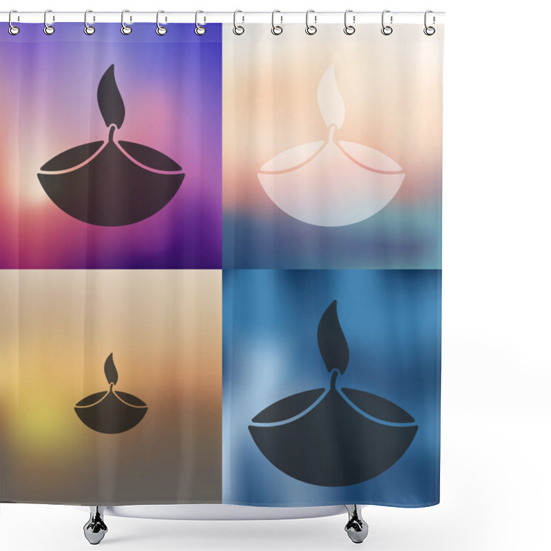 Personality  Blurred Lamp Icon Shower Curtains