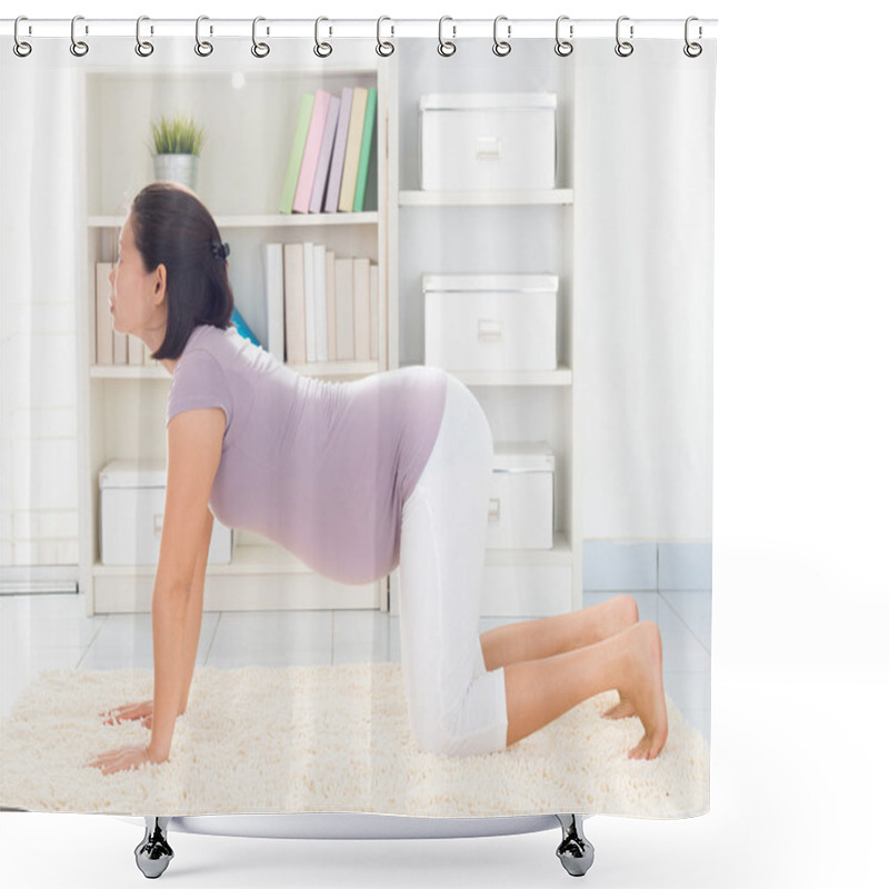 Personality  Prenatal Yoga At Home Shower Curtains