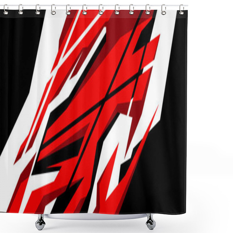 Personality  Side Body Graphic Sticker. Abstract Racing Design Concept. Car Decal Wrap Design For Motorcycle, Boat, Truck, Car, Boat And More. Shower Curtains