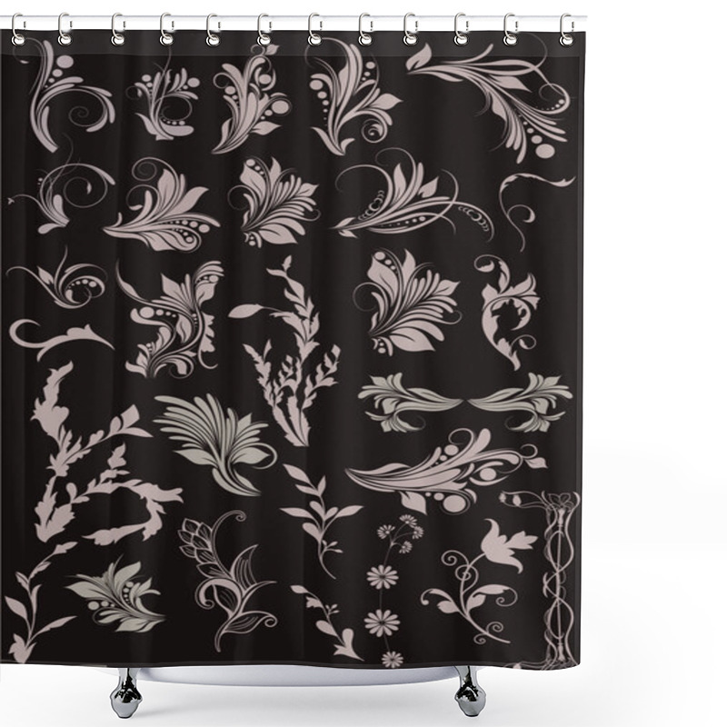 Personality  Editable Vector Design Elements Shower Curtains